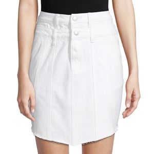 NWT Renvy white denim skirt double waistband